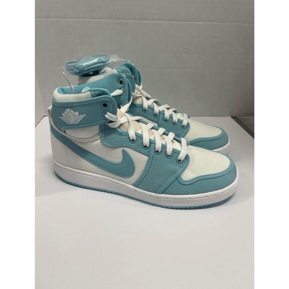Air Jordan 1 KO High Bleached Aqua DO5047 411 Size 11 White Blue High Top Shoe
